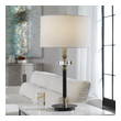cheap garden lights Uttermost Black Table Lamp Table Lamps Traditional Elegance Is Showcased In This Table Lamp, Finished In An Aged Black With Antique Brass Plated Accents And A Thick Crystal Ornament.