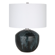 large white light shade Uttermost Deep Green Table Lamp This Ceramic Table Lamp Features A Deep Emerald Green Drip Glaze With Subtle Ivory Undertones Paired With Brushed Nickel Plated Details.
