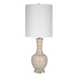 vintage brass table lamps Uttermost Striped Table Lamp This Table Lamp Showcases A Traditional Curved Silhouette In A Striking Striped Motif. The Ceramic Base Displays Shades Of Taupe, Tan, And Charcoal And Is Accented By A Thick Crystal Foot With Polished Nickel Plated Details.