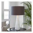 bird table lamps Uttermost White Marble Table Lamp Modern Yet Classic, This Table Lamp Displays An Elegant White Honed Marble Base With Natural Gray Veining And Metal Accents Finished In Antique Brass.