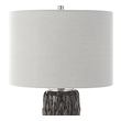 small outdoor chandelier Uttermost Textured Table Lamp This Ceramic Table Lamp Features A Deep Mushroom Gray Glaze Over Carved Details, Accented With Polished Nickel Plated Details And An Elegant Crystal Foot.