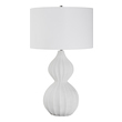 white task lamp Uttermost Marble Table Lamp This Table Lamp Is Executed In A Rich Granulated Marble Material That Accurately Replicates The Look Of Thassos Marble Featuring Scalloped Ridges And Polished Nickel Accents.