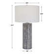 tiffany desk lamp Uttermost Blue Table Lamp This Ceramic Table Lamp Features Eye-catching, Crudely Carved, Cobalt Glazed Stripes With Contrasting Ivory, Accented With Brushed Nickel Details.