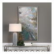 wall feather decor Uttermost Modern Art Hand Painted Canvas Over Stretchers With A Champagne Silver Gallery Frame.