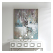 high end wall art Uttermost Abstract Art Hand Painted Canvas, Gold Leaf Gallery Frame, Abstract, Lavender, Blue, White, Black, Tan, Aqua