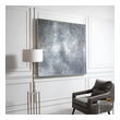 large wall posters for living room Uttermost Abstract Art Silver Gallery Frame, Denim Blue, Charcoal Gray, White, Abstract, Hand Painted Canvas