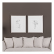 large dragonfly wall art Uttermost Floral Prints Silver Leaf Over Taupe Frame With White V Groove Mats.