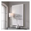 wall art designers near me Uttermost Modern Art Hand Painting, Silver Leaf Gallery Frame, White Outer Border, Noticeable Texture, Light Gray, Charcoal, Silver Leaf  Throughout, Neutral Tones