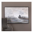 wall design art painting Uttermost Landscape Art Hand Painted Canvas Over A Wooden Frame With A Thin Black Gallery Frame Surround.