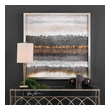 wall art for entrance way Uttermost Landscape Art Hand Painted Canvas Over Wooden Stretchers With A Silver Champagne Frame.