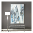 gold wall ornaments Uttermost Modern Art Hand Painted Canvas With A Thin Silver Leaf Gallery Frame.