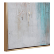 great canvas art Uttermost Abstract Art Hand Painted Canvas, Gold Leaf Gallery Frame, Texture, White, Gray, Green, Gold Leaf, Charcoal, Burnt Orange, Abstract