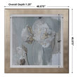 wall embellishments Uttermost Floral Prints Gold Leaf Frame, Ivory Linen Liner With Sloped Edge Towards Artwork. Colors Of Gold, Creams, Gold Leaf, Grayish Green, Brown, And Taupe. Print Is Under Glass.
