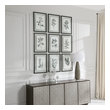 used wall art Uttermost Botanical Prints Black And White Botanical Sketches With Deckled Edge, Clear Glass, Matte Black Finished Frame