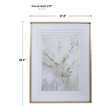 art on wall Uttermost Modern Abstract Art Neutral Abstract Print, Light Gray, White, Gold Leaf, Triple Matting With Spacers, Warm Silver Leaf Frame, Under Glass