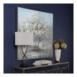outdoor wall art for house Uttermost Landscape Art Metallic Silver Gallery Frame, With Blue Greens, Orange, Black, Raspberry.  Handpainted On Canvas
