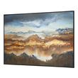 wall art window view Uttermost Landscape Art Hand Painted Canvas Over Wooden Stretchers With A Thin, Matte Black Gallery Frame.