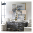 canvas decor for living room Uttermost Abstract Art Antique Gold Leaf Gallery Frame, Hand Painted, Abstract, Light Gray, Charcoal, Gold Leaf, White