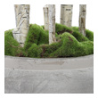 silk flower home decor Uttermost Trees-Greenery Botanicals Life-like River Birch Stems Creating A Minimalist Modern Statement Featuring Faux Moss And An Aged Stone Finished Concrete Urn.