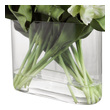 fall color artificial flowers Uttermost Artificial Flowers / Centerpiece Featuring A Dramatic Spread Of White Tulips, Meticulously Placed Into An Oval Glass Vase Complete With Faux Water.
