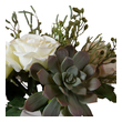 contemporary vases Uttermost Artificial Flowers / Centerpiece Vases-Urns-Trays-Finials Modern Floral Bouquet Features A Unique Mix Of Berries, Greenery, Seed Pods, Succulents And Cream Roses In A Clear Glass Bud Vase With Faux Water.