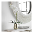 artificial floral arrangements for living room Uttermost Artificial Flowers / Centerpiece A Gracefully Arching Stem Of White Orchids With Reindeer Moss Accents Over A Bed Of Naturally Preserved Moss, Placed In A Contemporary Hammered Brass Metal Pot. Container Is 4.5" W X 4.5" H X 4.5" D.