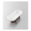 resin free standing tub Vanity Art Burgundy