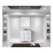 white double vanity with black hardware Virtu Bathroom Vanity Set Light Transitional
