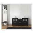 small cabinet for bathroom countertop Virtu Bathroom Vanity Set Dark Modern