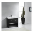 double sink bathroom vanity with storage tower Virtu Bathroom Vanity Set Dark Modern
