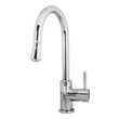 copper kitchen sink taps Virtu Kitchen Faucet Polished Chrome Gooseneck with Pullout Spray