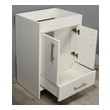 oak double vanity bathroom Volpa Soft White Modern