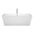 freestanding tub with built in faucet Wyndham Freestanding Bathtub White