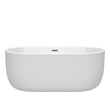 59 inch clawfoot tub Wyndham Freestanding Bathtub White