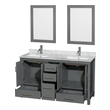 60 inch bathroom countertop Wyndham Vanity Set Dark Gray Modern