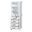 bathroom vanity unit with drawers Wyndham Linen Tower White