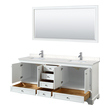 90 double sink vanity Wyndham Vanity Set White Modern