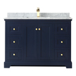 60 inch double vanity with top Wyndham Vanity Set Bathroom Vanities Dark Blue Modern