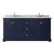 vanity unit with countertop basin Wyndham Vanity Set Dark Blue Modern