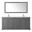 rustic double sink vanity Wyndham Vanity Set Dark Gray Modern