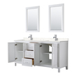 70 vanity double sink Wyndham Vanity Set White Modern