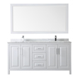 70 inch bathroom vanity top double sink Wyndham Vanity Set White Modern