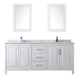 70 bathroom vanity top double sink Wyndham Vanity Set White Modern